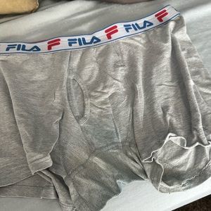 Used men’s grey fila boxer trunks